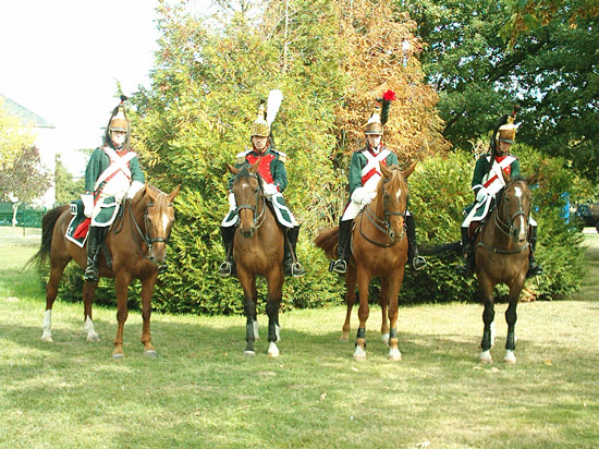 Avec les chevaux de l'école de cavalerie de Saumur